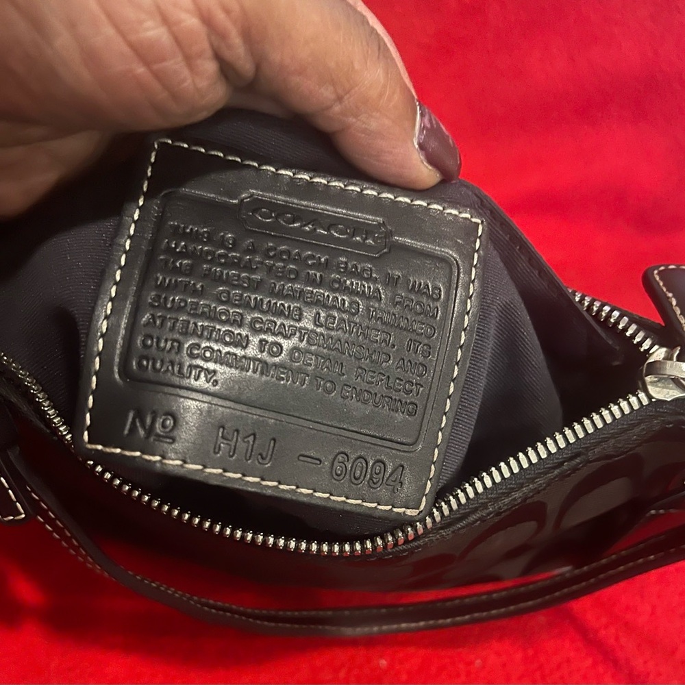 Coach Vintage Hampton Y2K 2001 Black Signature Jacquard Mini Handbag. EUC - Picture 6 of 6